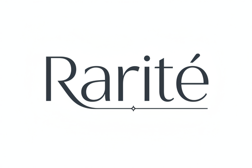Erstelle ein logo für Rarité in moderner schrieft ohne hintergrund 